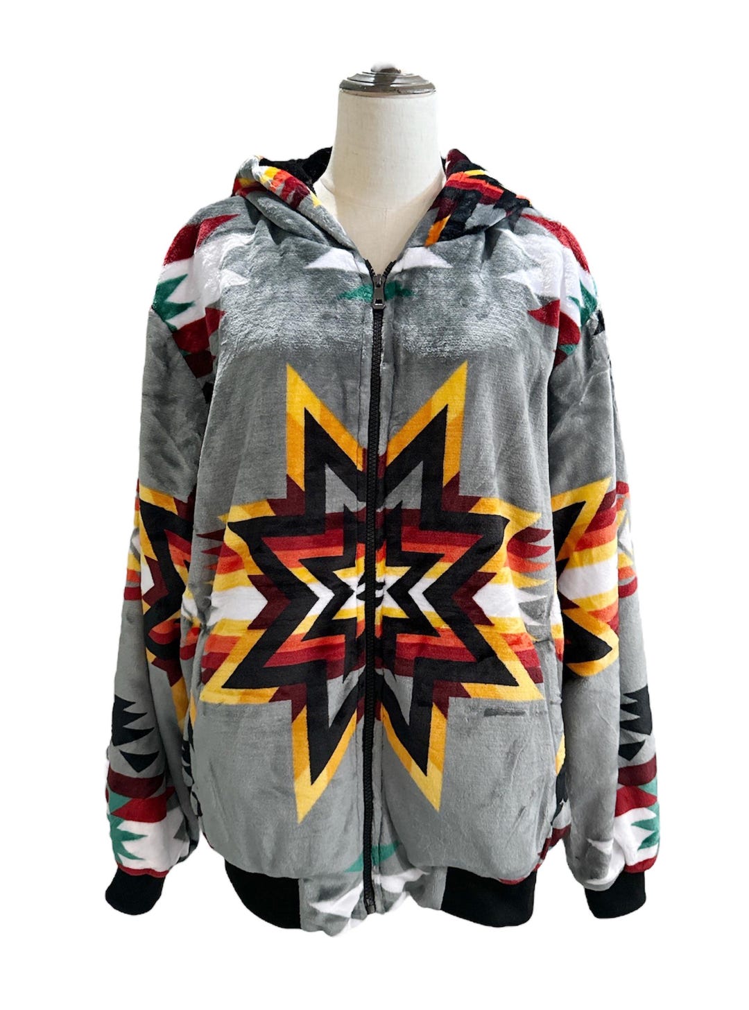 Native American Style Design Super Soft Adult Jackets With Sherpa