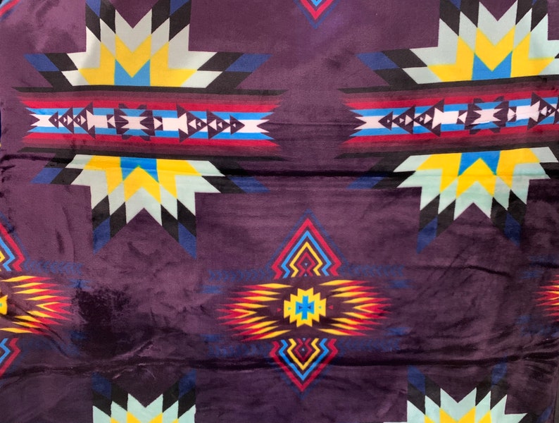 Native American Super Soft Plush Reversible Full Blanket Etsy