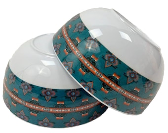 Tazón de 6 pulgadas con diseño de nativos americanos del suroeste, 4 unidades