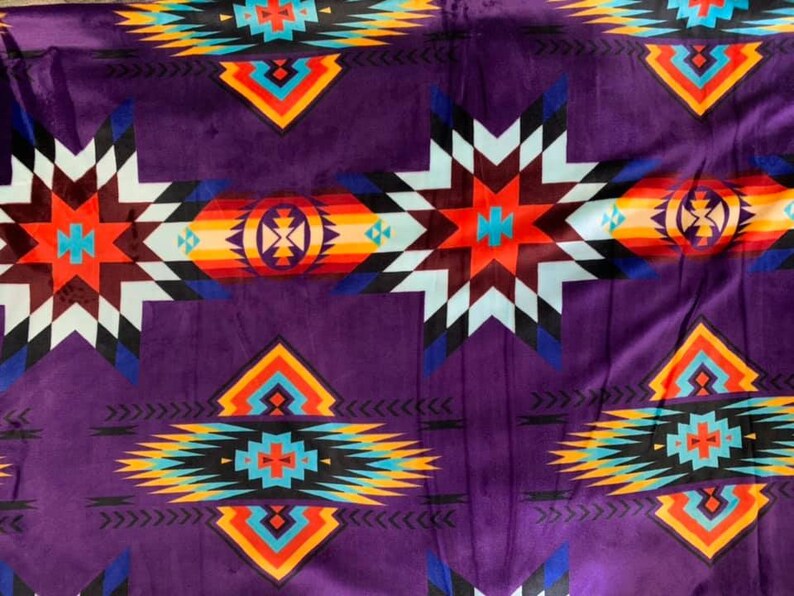 Native american super soft plush reversible Full blanket Etsy