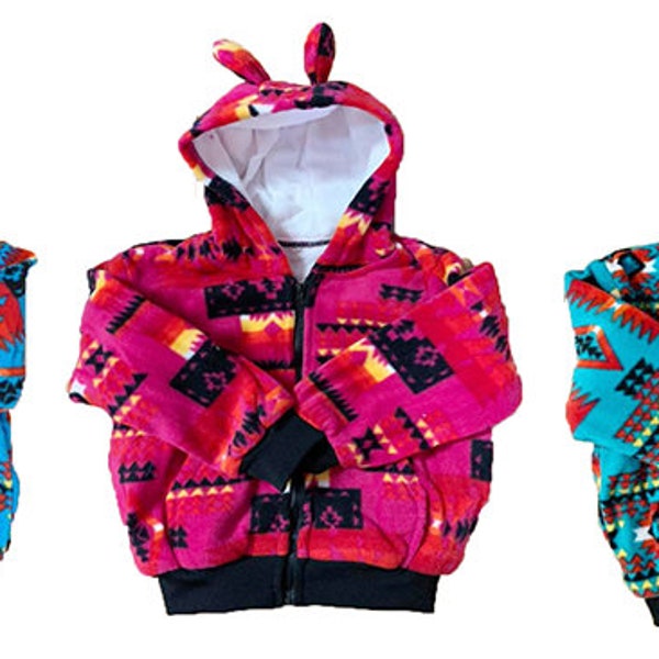 Southwest style Fleece Kinderjacke