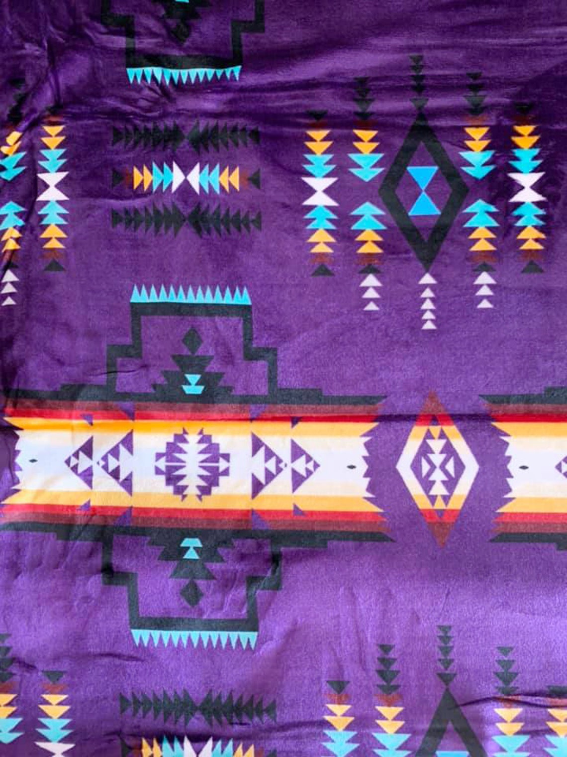 Native American Super Soft Plush Reversible Full Blanket Etsy