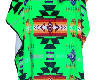 Southwest Native American Design Sherpa Full Size Blanket for Warmth and Style