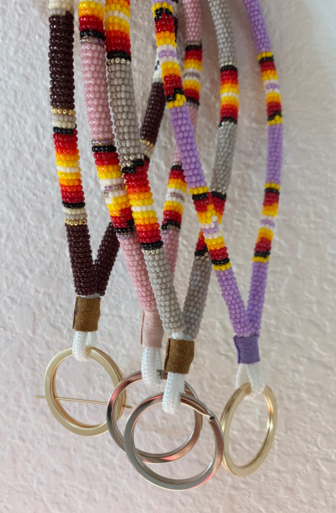 Native Style Beaded Keychain Wristlets Etsy