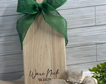 Personalized Charcuterie Board with Handle: Laser Engraved Serving Board