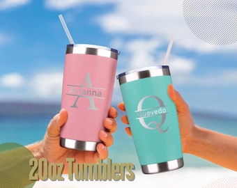 Personalized Engraved 20oz Tumbler: Custom Stainless Steel Travel Mug