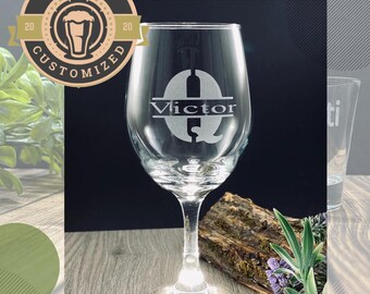 Custom Engraved Wine Glass, Personalized Bridesmaid Gift