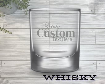 Laser Engraved Rocks Glass | Personalized Whiskey Glass, Gift for Newlyweds