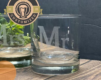 Engraved 8oz Rocks Glass: Custom Laser Etched Gift