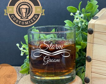 Engraved Groomsman Whiskey Glass: Personalized Old Fashioned Gift