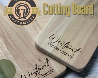 Personalized Engraved Wood Cutting Board, Custom Charcuterie Board