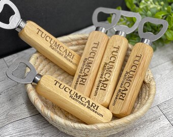 Custom Wooden Bottle Opener: Personalized Wedding Favors, Groomsmen Gifts