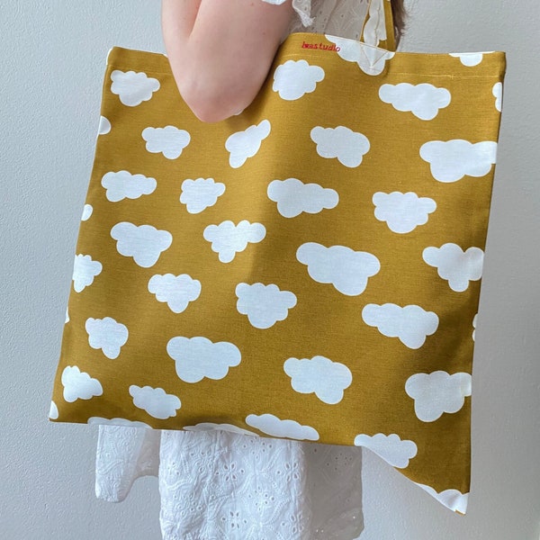 Grand sac en tissu pour l'été. Toile de sac de plage. Sac en tissu cousu main. Sac en tissu de coton pour femme. Sac de plage XXL. Sac de plage.