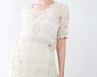 ivory crochet top