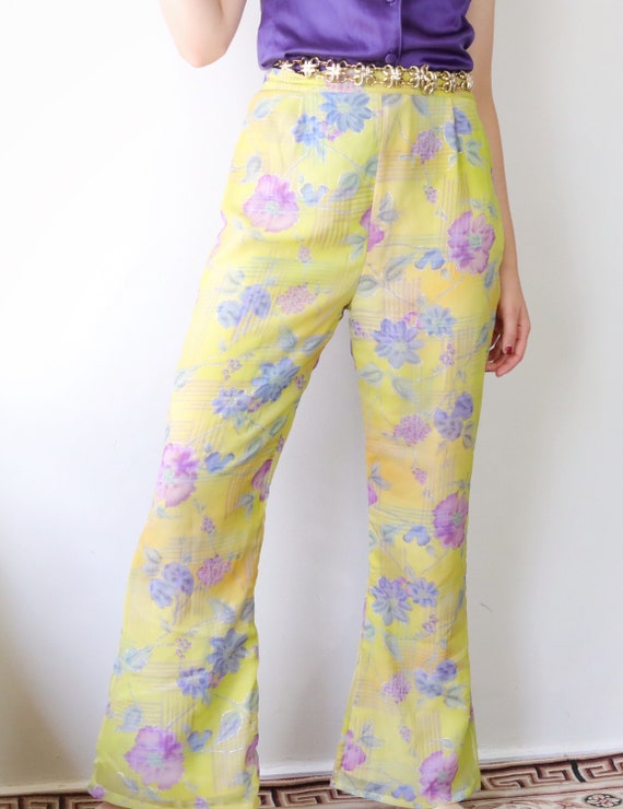 90 does 60s yellow floral pants