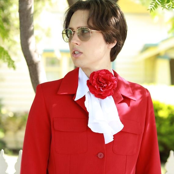 Vintage 90s does 70s red suit