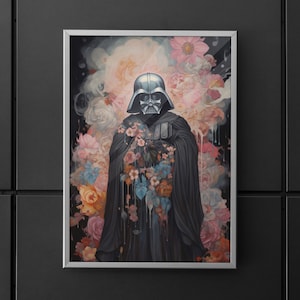 Darth Vader Modern Art, Darth Vader Poster, Darth Vader Canvas Print, Fan Art, Wall Art, Eclectic Home Decor.