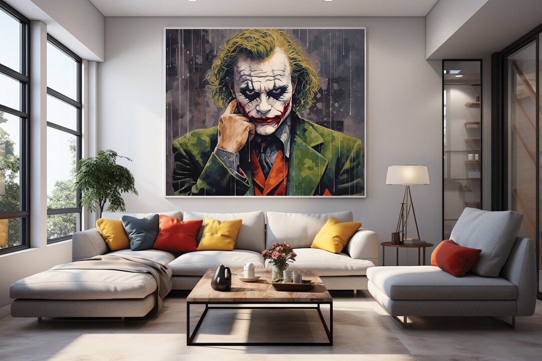 Canvas35 Leinwanddruck, Motiv Joker Batman Why So Serious, Gerahmt, XXL, 139,7 X 61 Cm
