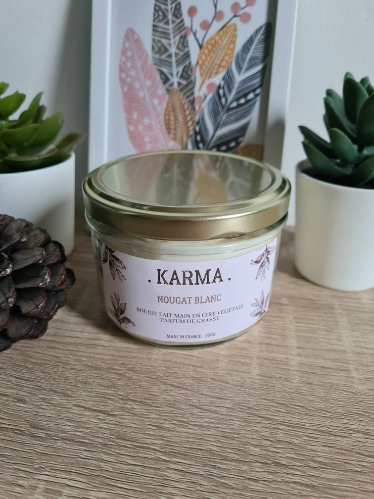 Bougie Parfum Nougat Blanc