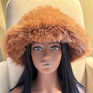 Incredibly Soft Adjustable Fur Fluffy Fuzzy Bucket Hat -Vegan Fur Hat -Festival Hat-Floppy Hat-Fur Hat-Fake Fur Hat-Rave Hat-Shearling Hat