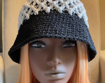 Crochet bucket hat - Saint Barts sun hat - Light weight soft crochet hat- Summer bucket hat- Cotton knit hat -Minimalistic crochet hat