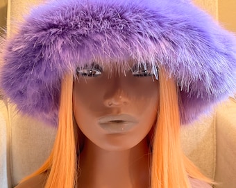 Incredibly Soft Fur Fluffy Fuzzy Bucket Hat -Vegan Fur Hat -Festival Hat-Floppy Hat-Fur Hat-Fake Fur Hat-Rave Hat-Vegan Hat-Shearling Hat