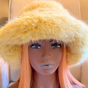 Incredibly Soft Adjustable Fur Fluffy Fuzzy Bucket Hat -Vegan Fur Hat -Festival Hat-Floppy Hat-Fur Hat-Fake Fur Hat-Rave Hat-Shearling Hat