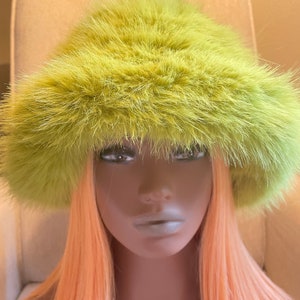 Incredibly Soft Fur Fluffy Fuzzy Bucket Hat -Vegan Fur Hat -Festival Hat-Floppy Hat-Fur Hat-Fake Fur Hat-Rave Hat-Vegan Hat-Shearling Hat