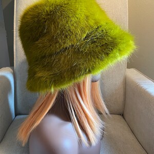 Incredibly Soft Fur Fluffy Fuzzy Bucket Hat Vegan Fur Hat image 4