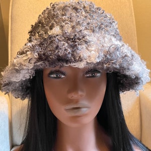 Soft Teddy Shearling Fuzzy Bucket Hat -Festival Hat-Floppy Hat-Fake Fur Hat-Rave Hat-Vegan Friendly- Shearling Hat