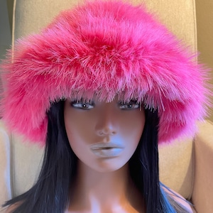 Incredibly Soft Fur Fluffy Fuzzy Bucket Hat -Vegan Fur Hat -Festival Hat-Floppy Hat-Fur Hat-Fake Fur Hat-Rave Hat-Vegan Hat-Shearling Hat