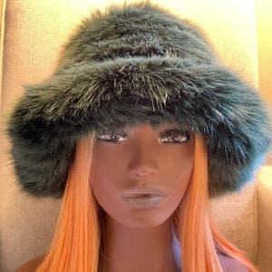 Incredibly Soft Fur Fluffy Fuzzy Bucket Hat -Vegan Fur Hat -Festival Hat-Floppy Hat-Fur Hat-Fake Fur Hat-Rave Hat-Vegan Hat-Shearling Hat