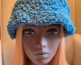 Incredibly Soft Vegan Lambswool Cap -Teddy Fuzzy Beanie Bucket Hat -Vegan Fur Hat- Beanie Hat-Fur Hat-Fake Fur Hat-Shearling Hat-Wool cap