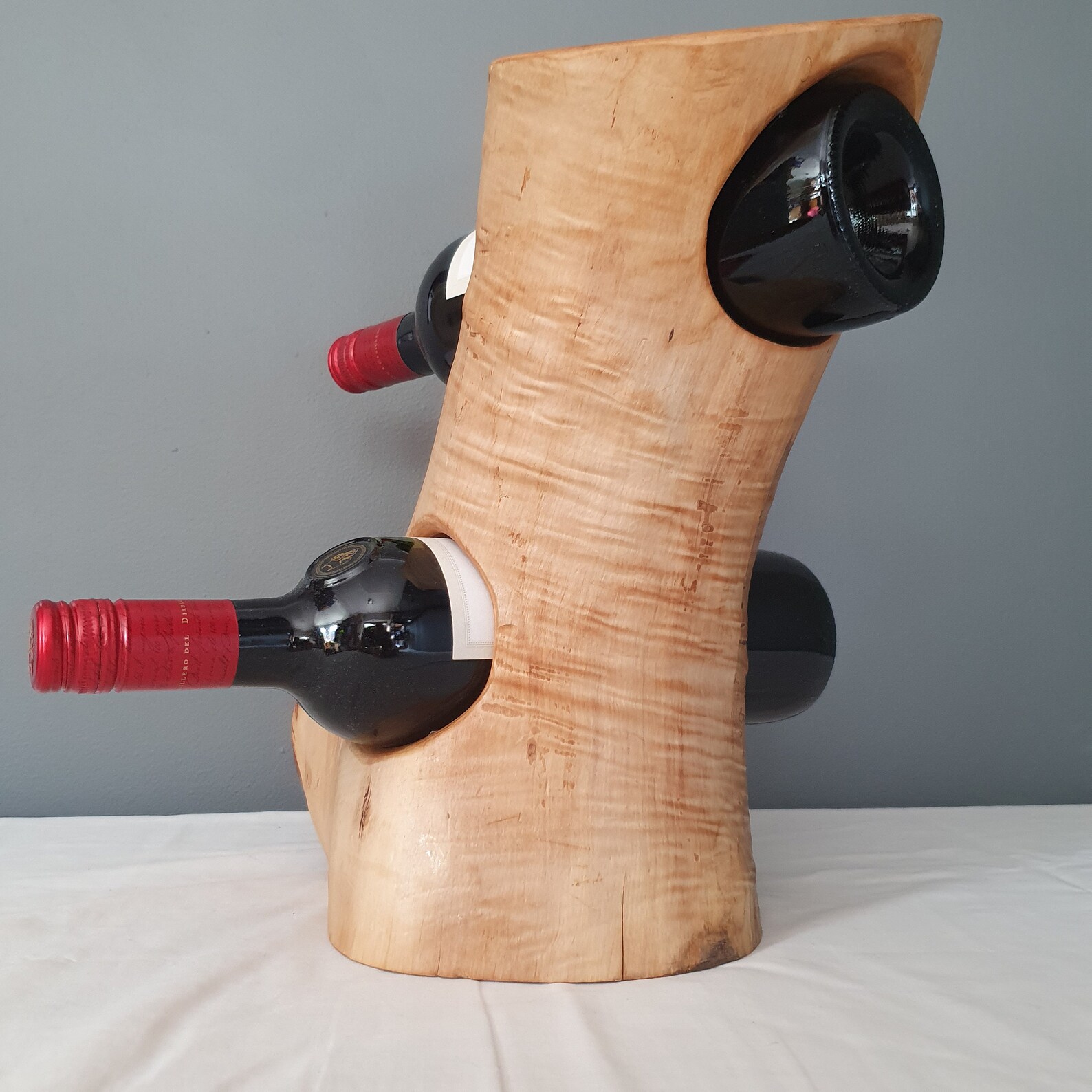 Hand Crafted Log Wine Bottle Holder / Rack Etsy