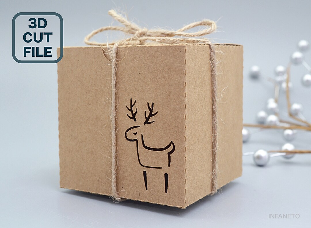 Christmas Gift Box Pattern | DIY Paper Cut File (digital Download) - Etsy