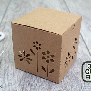 Gift box template Cricut cut file Silhouette patterns Party wedding favors Floral svg Small gift box file Cutting files Digital stencil
