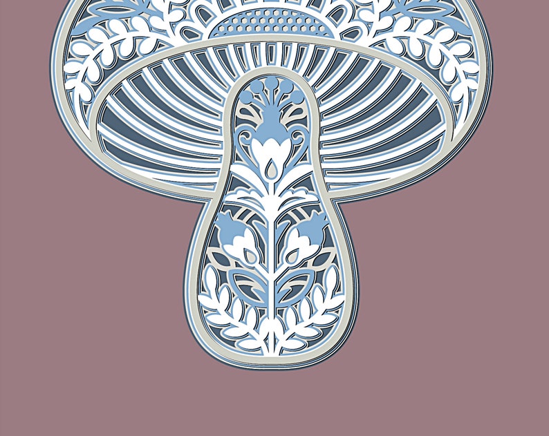 Multilayer Mushroom SVG, Paper Cut File, Layered Template, Cricut SVG, Mandala SVG, Laser Cut Digital File, Vector SVG, Silhouette SVG file.

This image is a layered SVG containing 5 (five) different layers, that you can place one on top of the other.

Digital files are created for cutting machines.