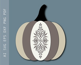 Layered Pumpkin SVG: Thanksgiving Laser Cut File (Digital Download)