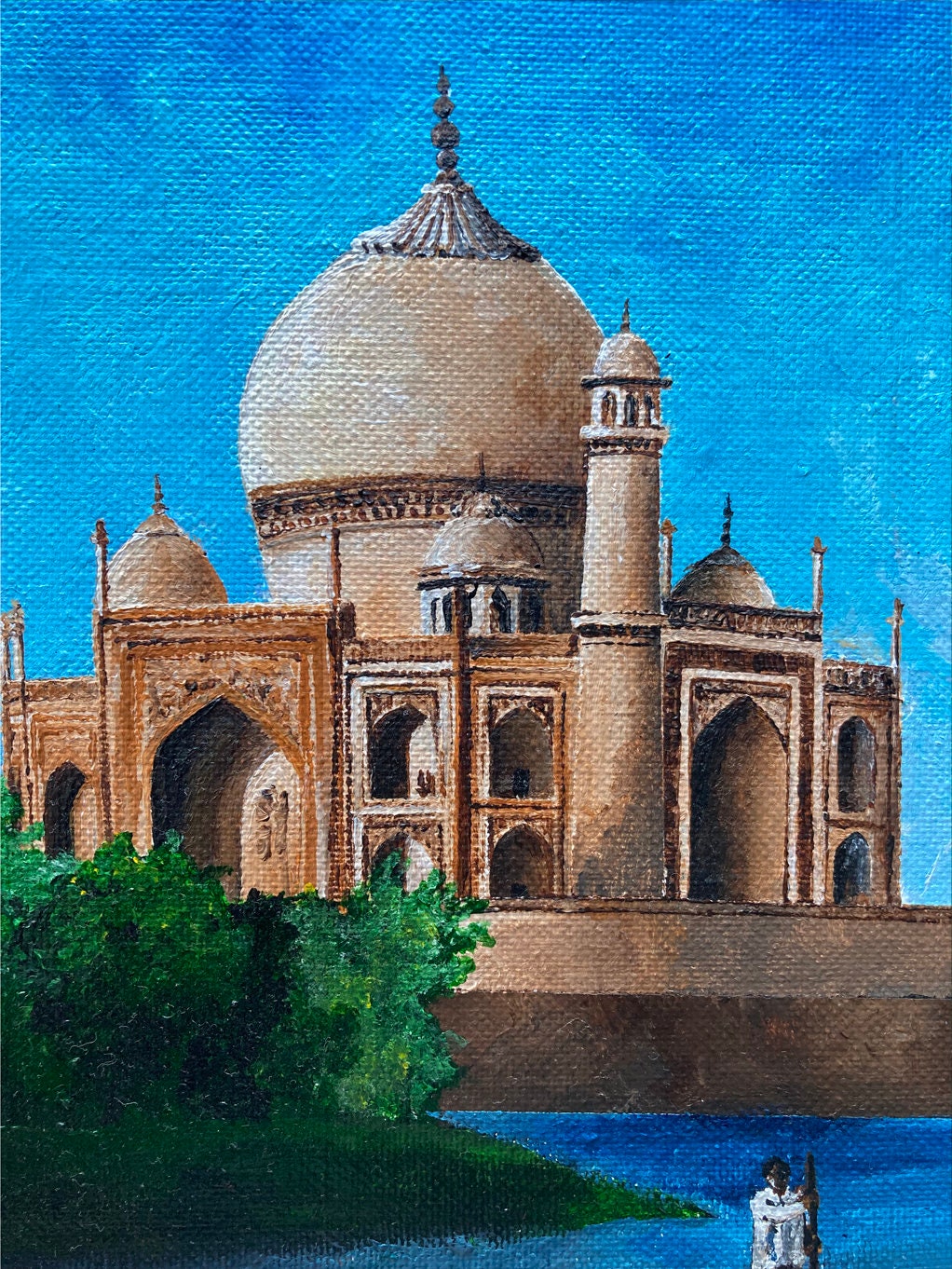 prana-a4-print-of-taj-mahal-painting-indian-desi-art-architecture