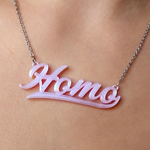 Homo 3D-geprinte ketting | Feministische en queer sieraden | Duurzame accessoires