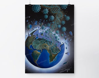 Infected Planet | Danivinci | High Quality Poster (Art Print)