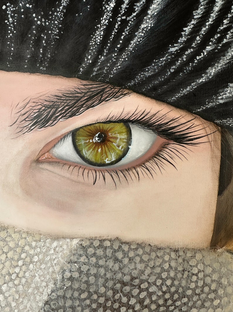 Gemälde acrilico originale Winter Eyes di DaniVinci immagine 3