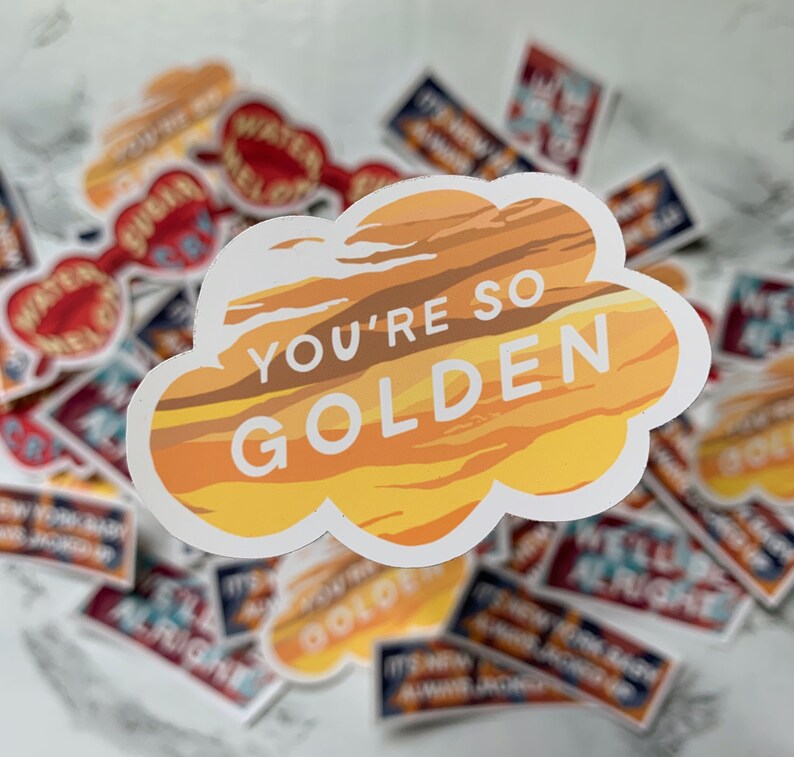 Harry Styles Golden Sticker You Re So Golden Sticker Etsy