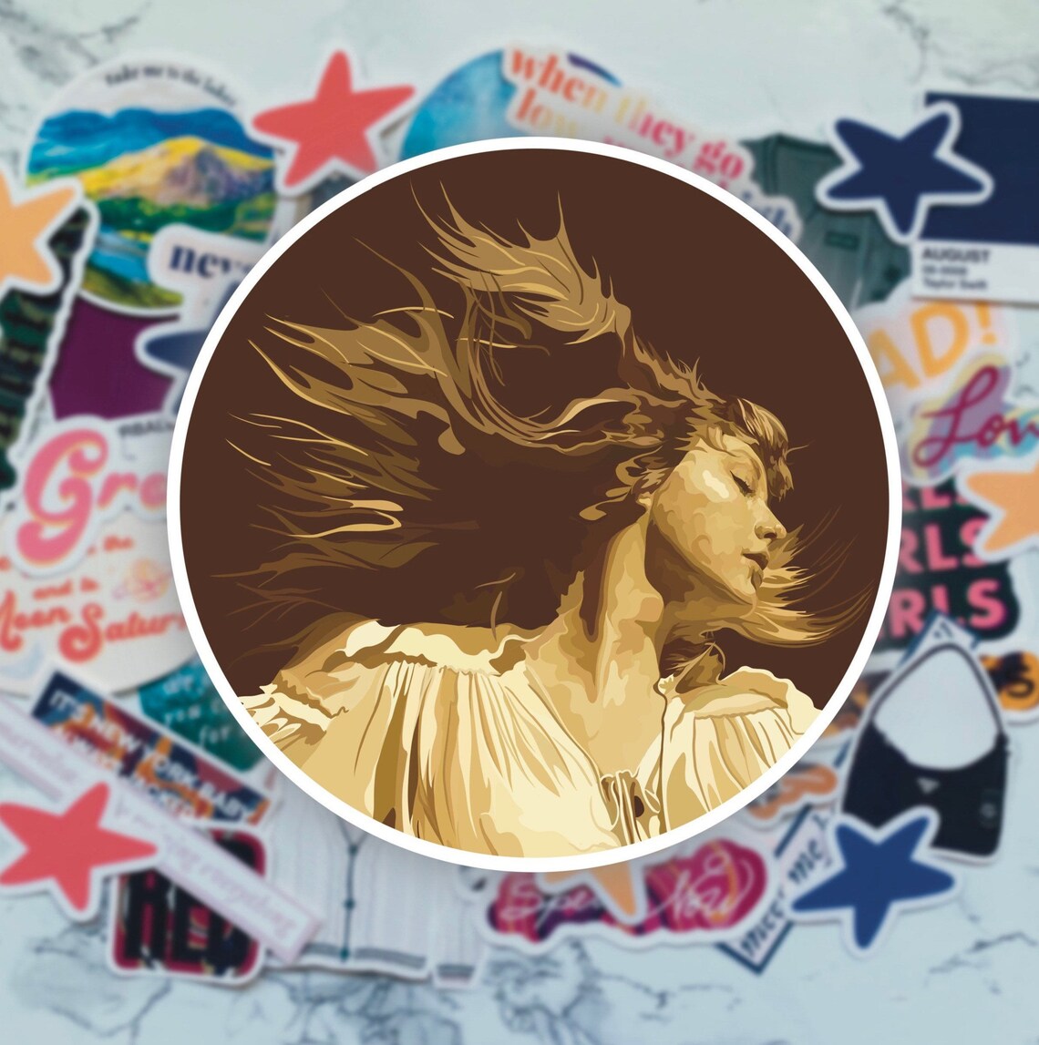Taylor Swift Fearless Taylor version Album Cover Sticker | Etsy