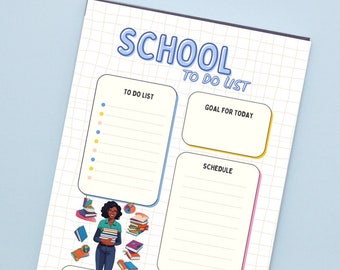 School To Do List Notepad