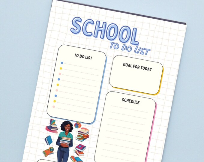 School To Do List Notepad