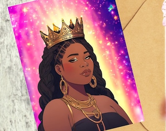 Cosmic Queen Greeting Card