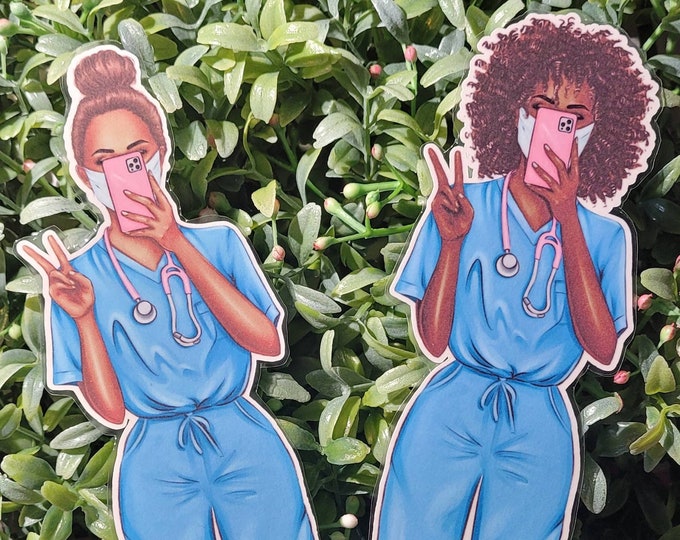 Nurse Silhouette Bookmarks