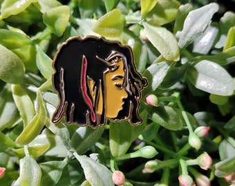 Loc'd Black Girl Enamel Pin| Women with Locs | Loc Journey | Pins for Black women | Hard Enamel pins | Label Pins | Black hair Pin | Queen