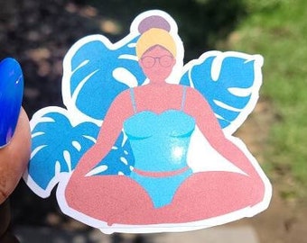 Meditation Girl Sticker